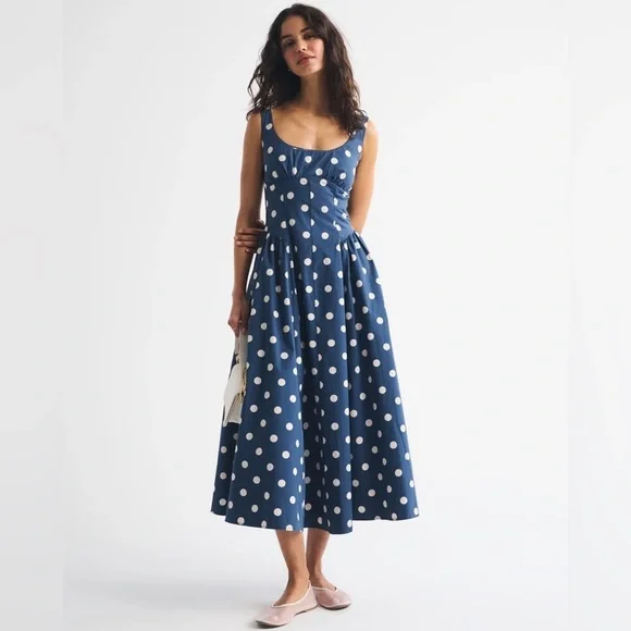 NWT A&F Bra-Free Dylan Midi Dress in XL Petite - Picture 1 of 6